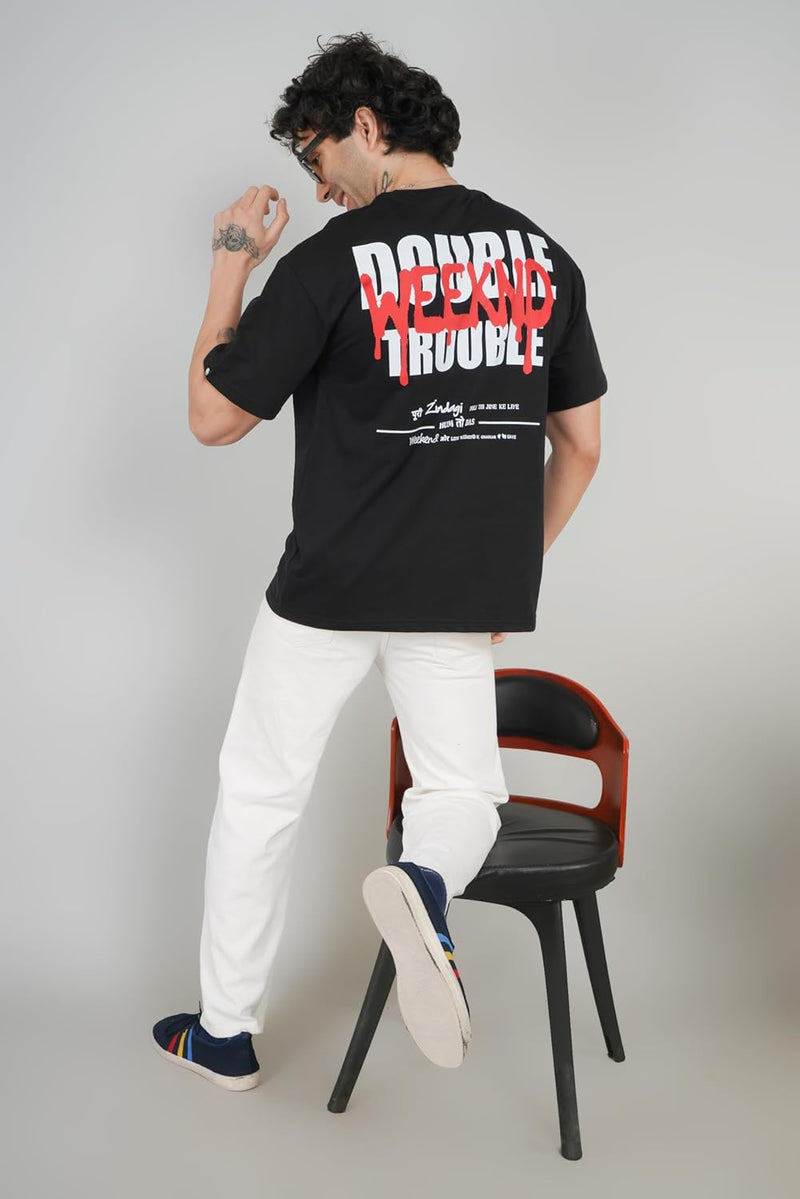 Double Weekend Trouble for Corporate Life Oversized T-Shirt