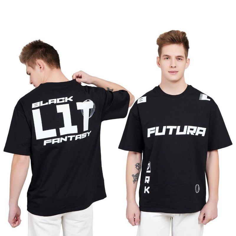 Futura Print for Futuristic Typography Lovers Oversized T-Shirt