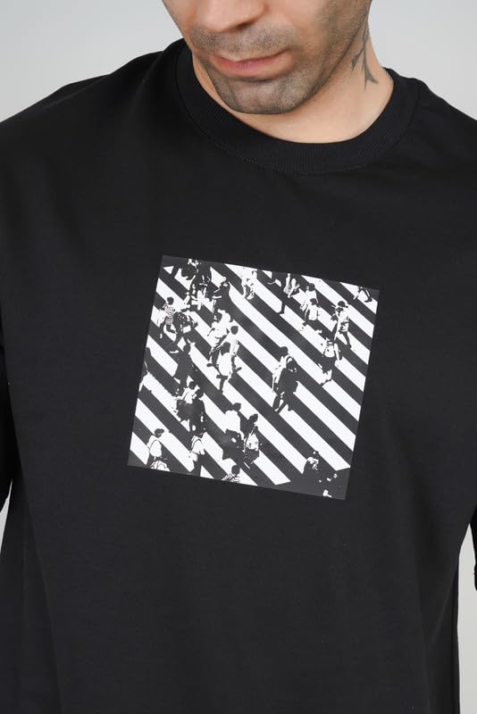 Zebra Crossing Print for Minimalistic Lovers Oversized T-Shirt