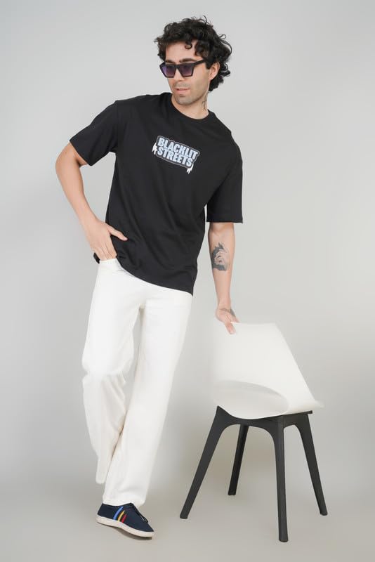 Blacklit Streets Print for Street Oversized T-Shirt