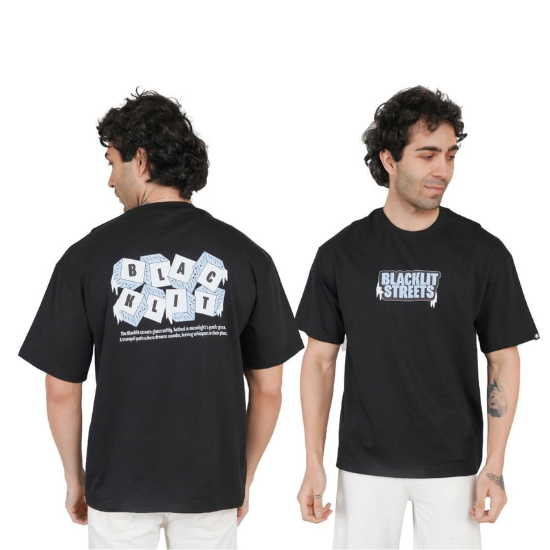 Blacklit Streets Print for Street Oversized T-Shirt