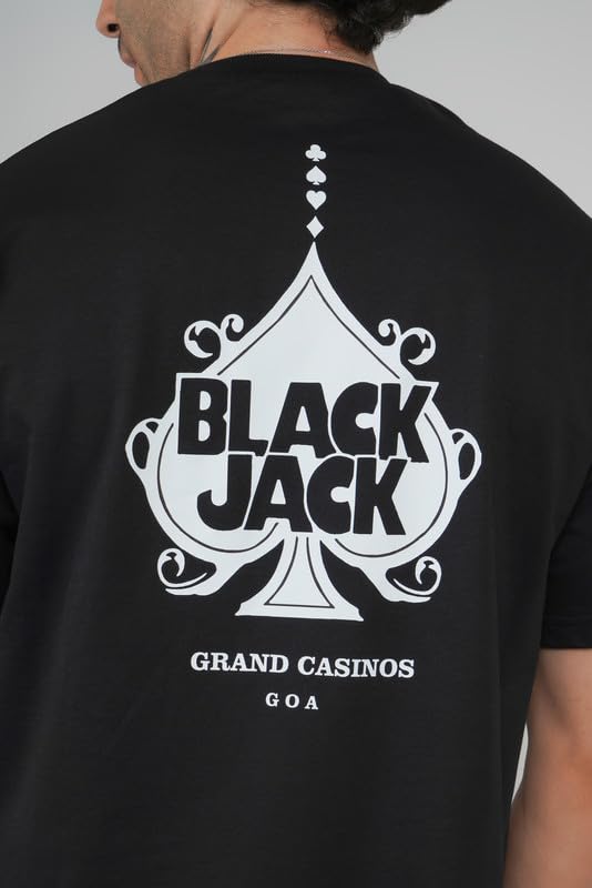 Tee with “Blackjack 21” for The Casino Gamblers Oversized T-Shirt