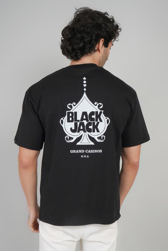 Tee with “Blackjack 21” for The Casino Gamblers Oversized T-Shirt
