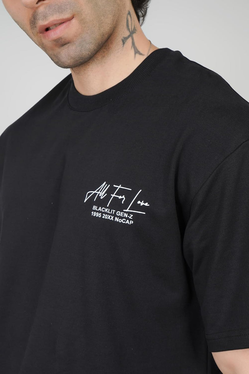 All for Love” Print for The Romantic “ Oversized T-Shirt