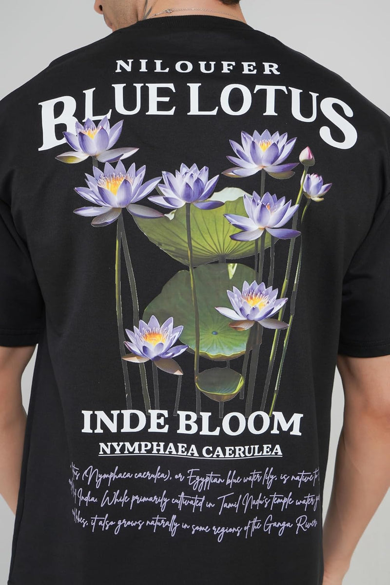 Blue Lotus” for The Nature Lovers Oversized Tshirt