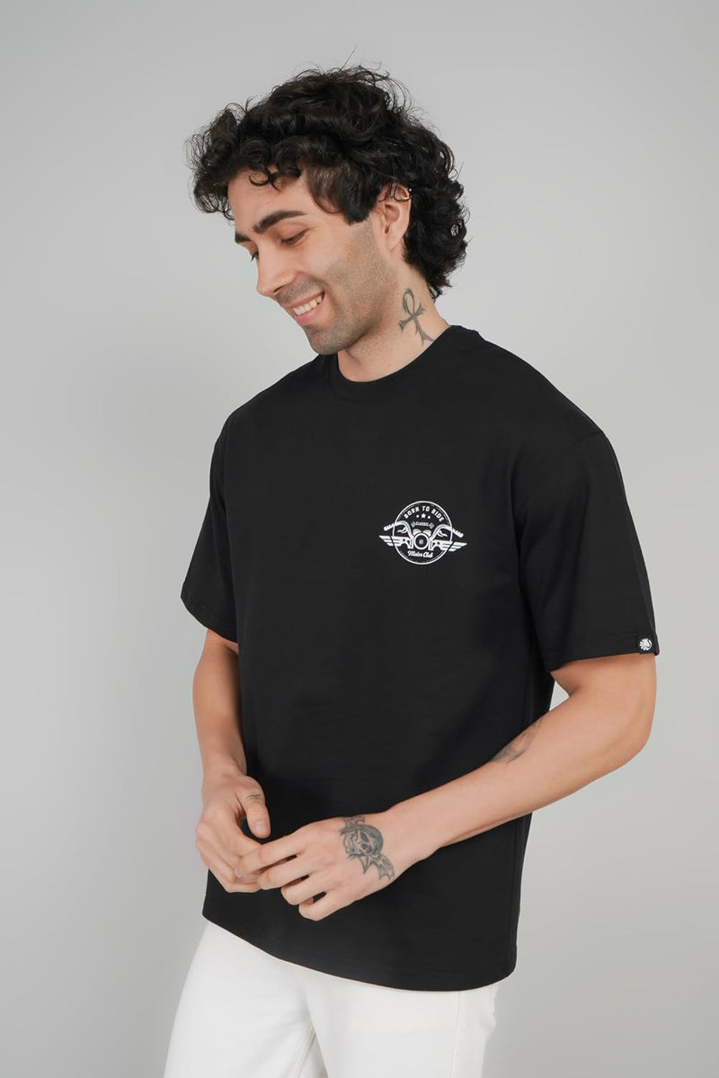 Royal Riders Print for Royal Bikers Oversized T-Shirt