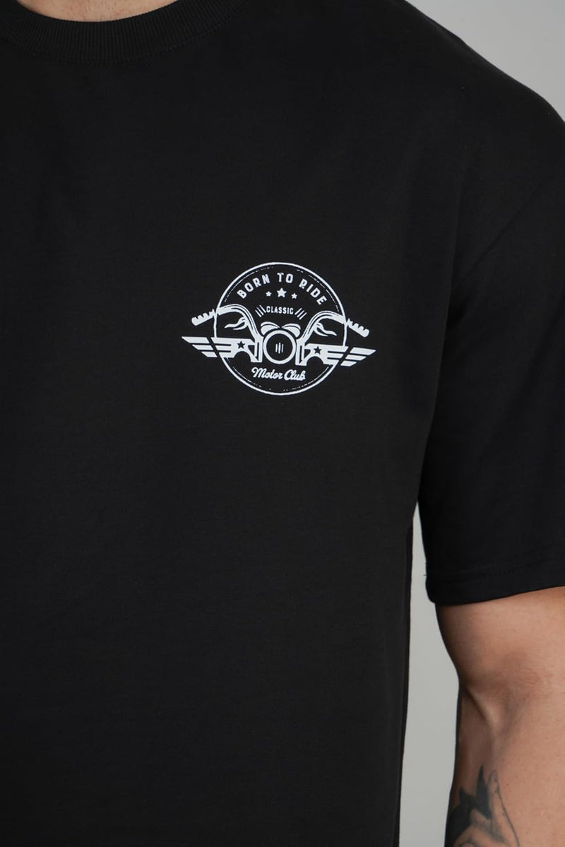Royal Riders Print for Royal Bikers Oversized T-Shirt