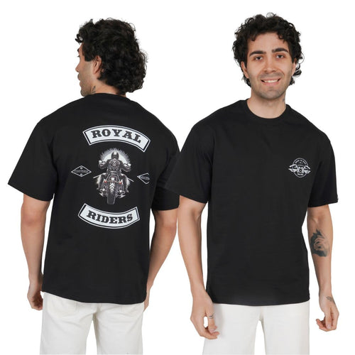 Royal Riders Print for Royal Bikers Oversized T-Shirt