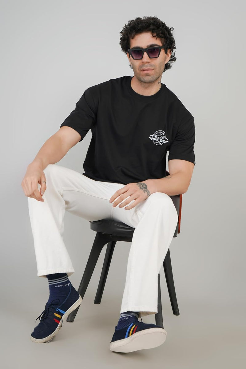 Royal Riders Print for Royal Bikers Oversized T-Shirt