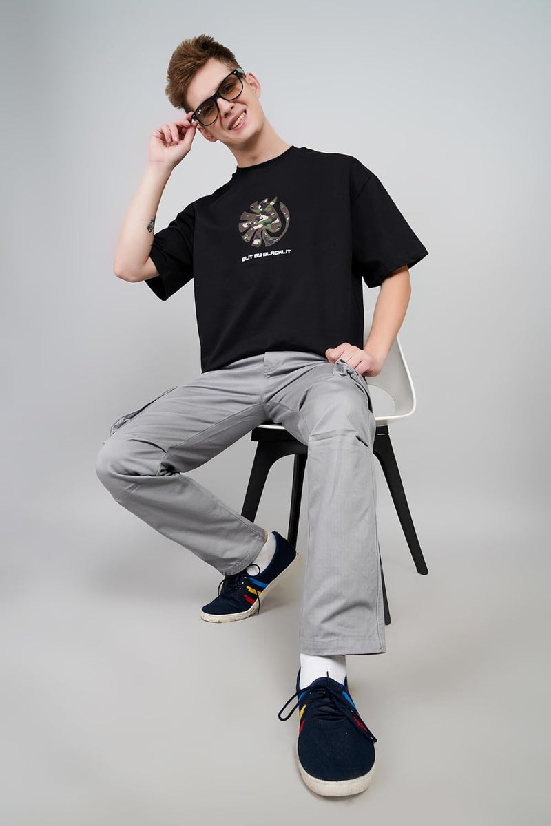 B L I T Futura Camo Print Oversized T-Shirt