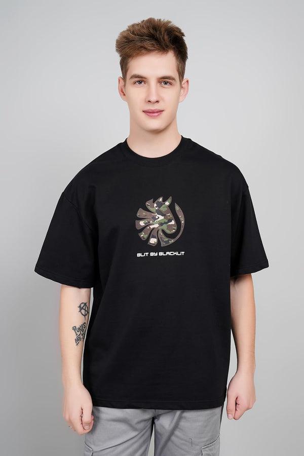 B L I T Futura Camo Print Oversized T-Shirt