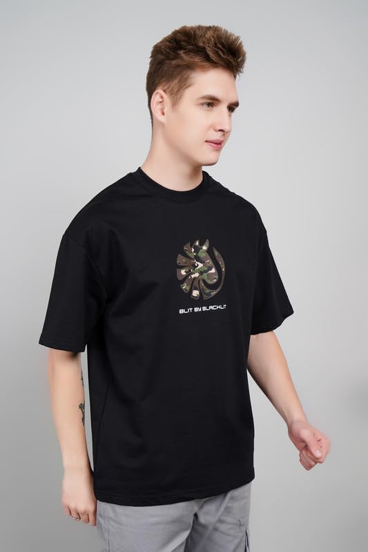 B L I T Futura Camo Print Oversized T-Shirt