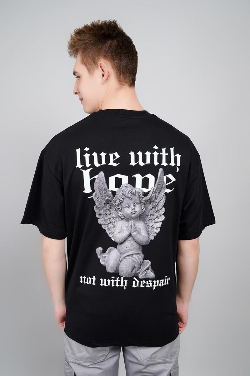Angel of Hope Print for The Peace Lovers Oversized T-Shirt