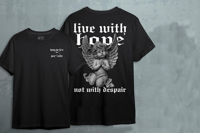 Angel of Hope Print for The Peace Lovers Oversized T-Shirt