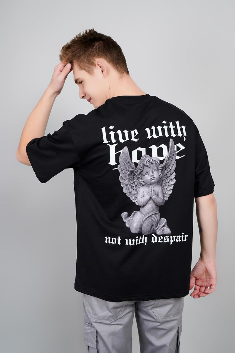 Angel of Hope Print for The Peace Lovers Oversized T-Shirt