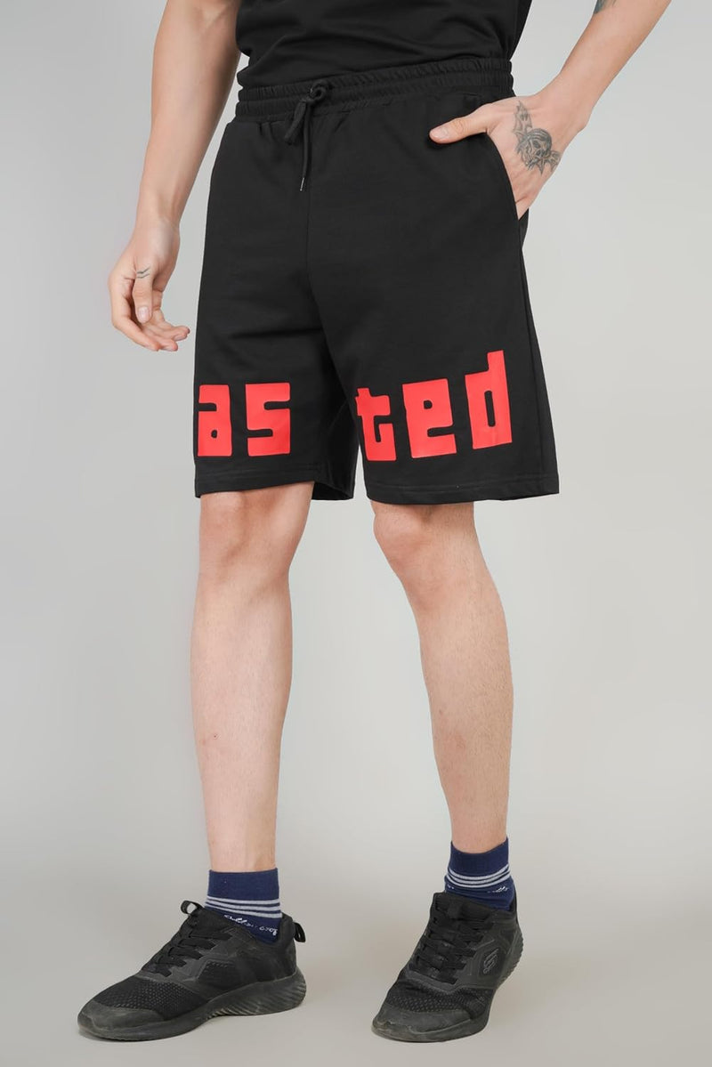 GTA Inspired WASTED Knitted Shorts For Men