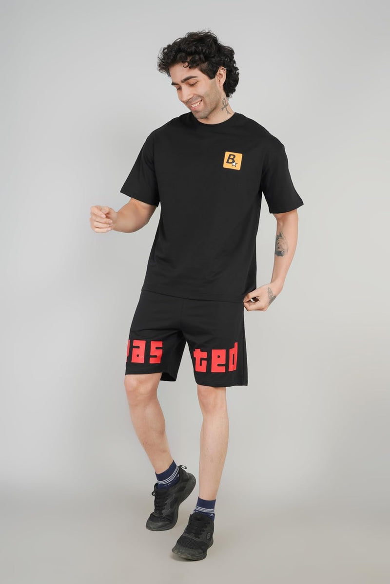 GTA Inspired WASTED Knitted Shorts For Men