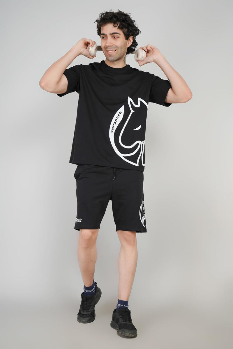 Dark Horse Printed Knitted Shorts for Men