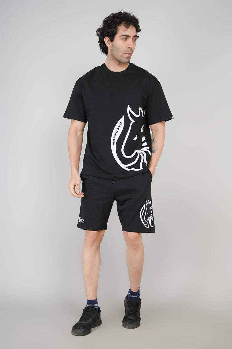 Dark Horse Printed Knitted Shorts for Men