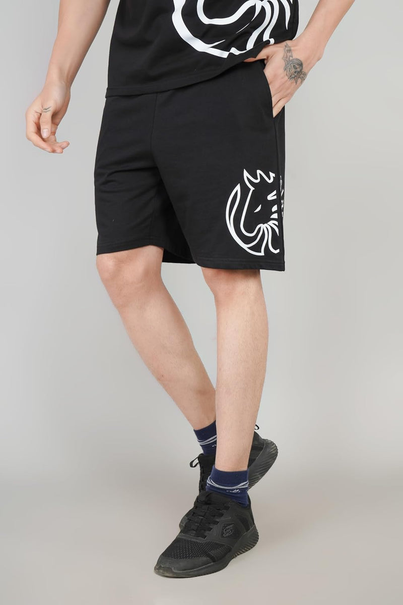 Dark Horse Printed Knitted Shorts for Men