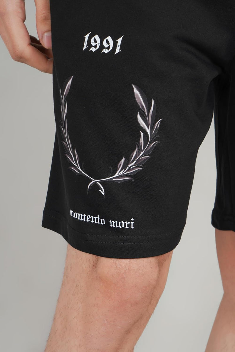 Black Men's Cotton Comfortable Night Shorts For Men
