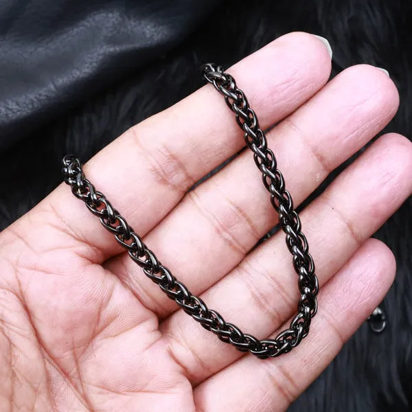 BLACLT Black Rope Chain Necklace