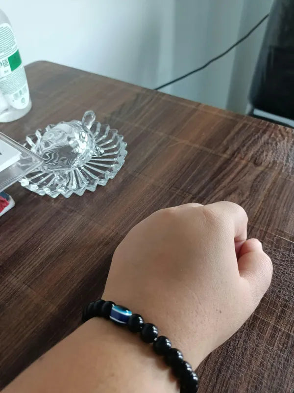 BLACLT Evil Eye Bracelet with Black Obsidian