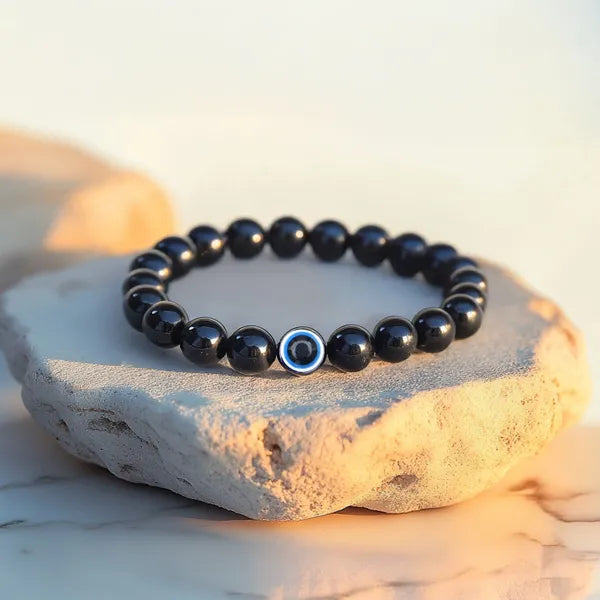 BLACLT Evil Eye Bracelet with Black Obsidian