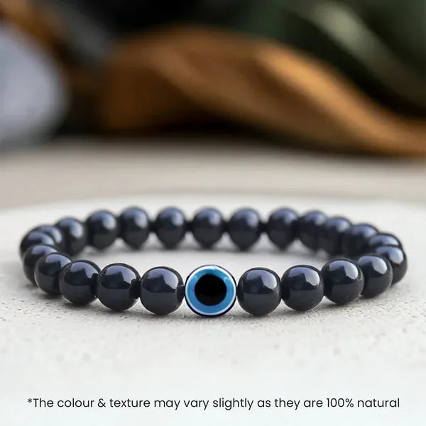 BLACLT Evil Eye Bracelet with Black Obsidian