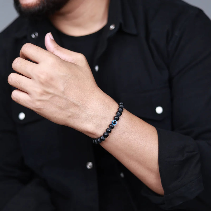 BLACLT Evil Eye Bracelet with Black Obsidian