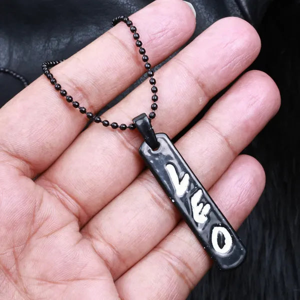 BLACLT LEO Bar Chain Matte Black Statement