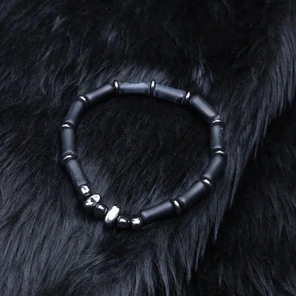 BLACLT Minimal Black Bead Bracelet