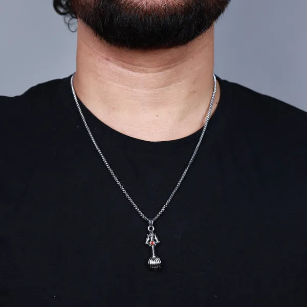 BLACLT Trishul & Shiva Pendant Chain – Divine Strength Edition