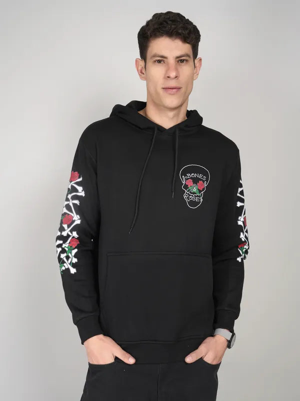 Bones & Roses Hoodie – Black
