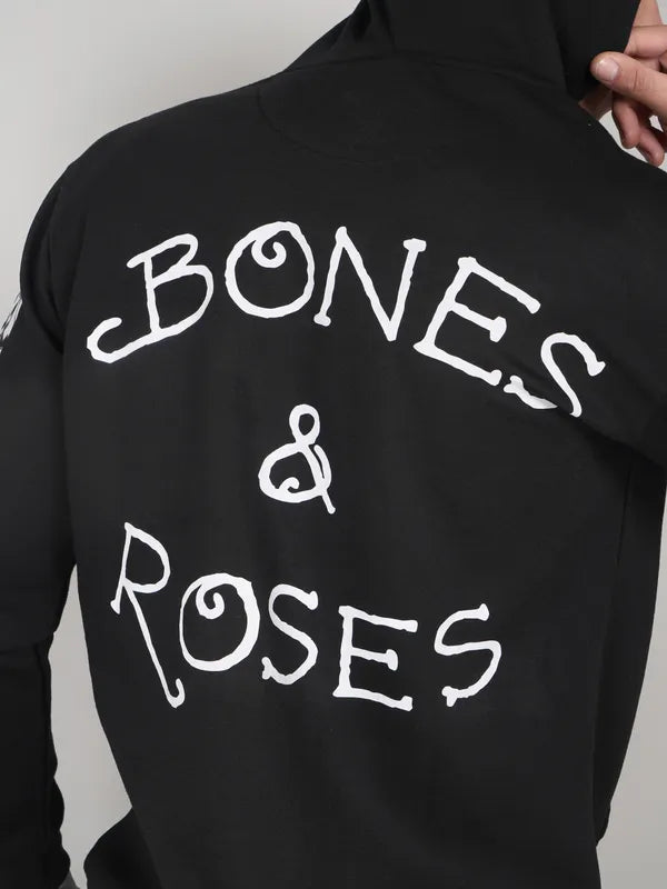 Bones & Roses Hoodie – Black