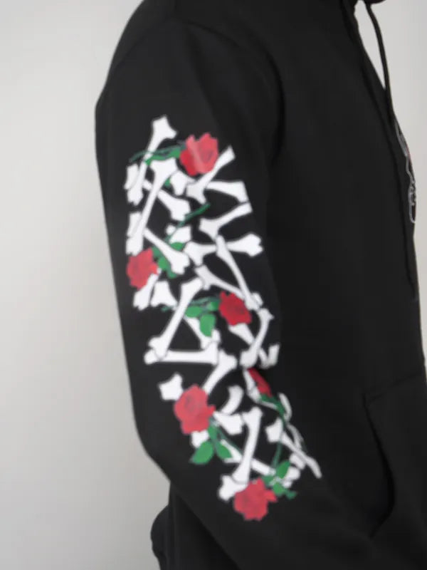 Bones & Roses Hoodie – Black