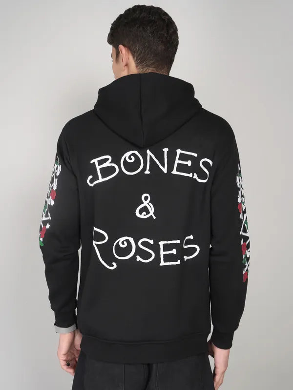 Bones & Roses Hoodie – Black