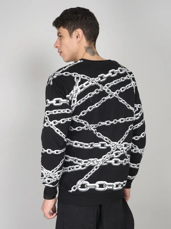 Chains & Skull Sweatshirt - Black