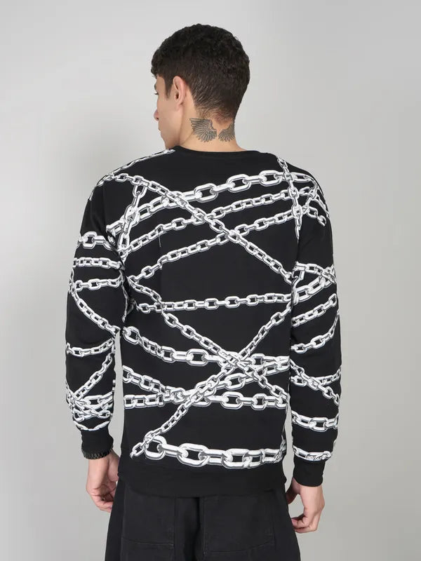 Chains & Skull Sweatshirt - Black