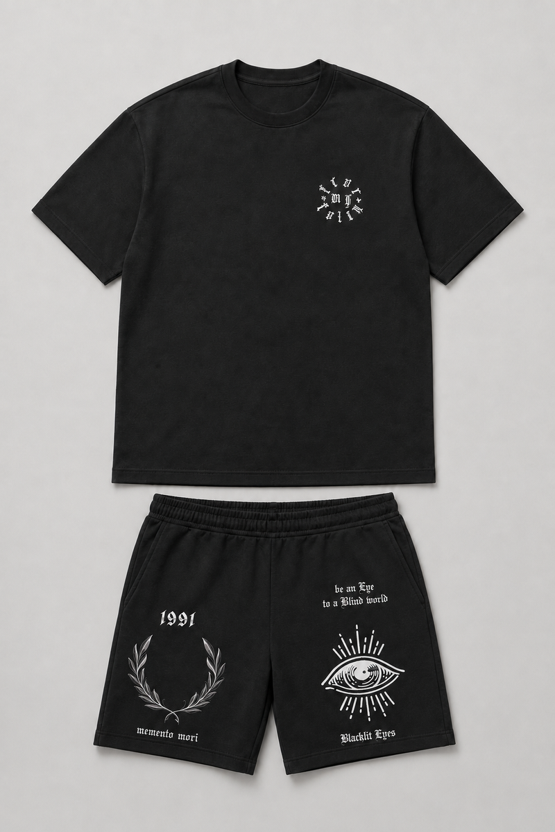 Faithover-MomentoMori  Tatto Prints Co Ord Set
