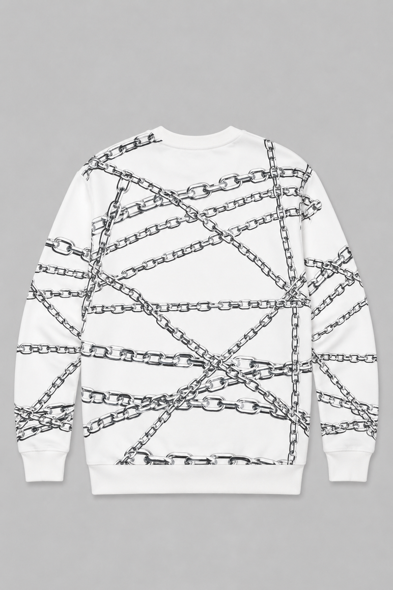 Chains & Skull Sweatshirt - White