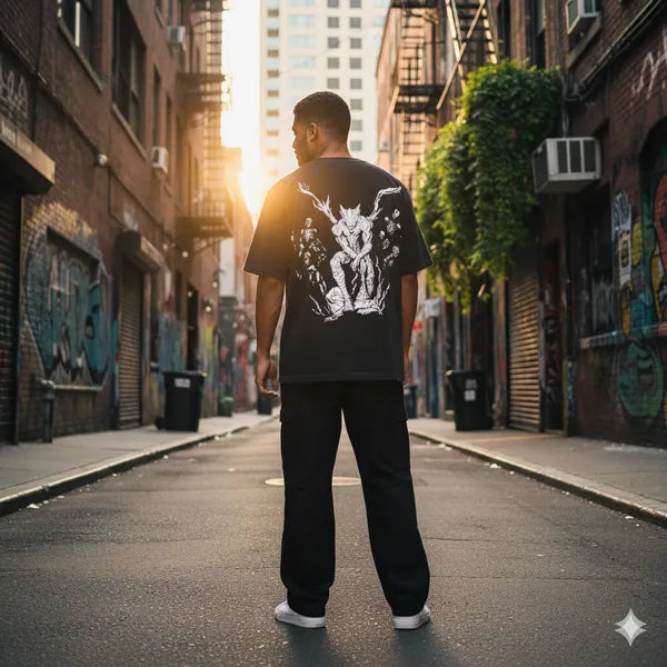 BLACKLIT - DEVILMAN Puff Printed T-Shirt