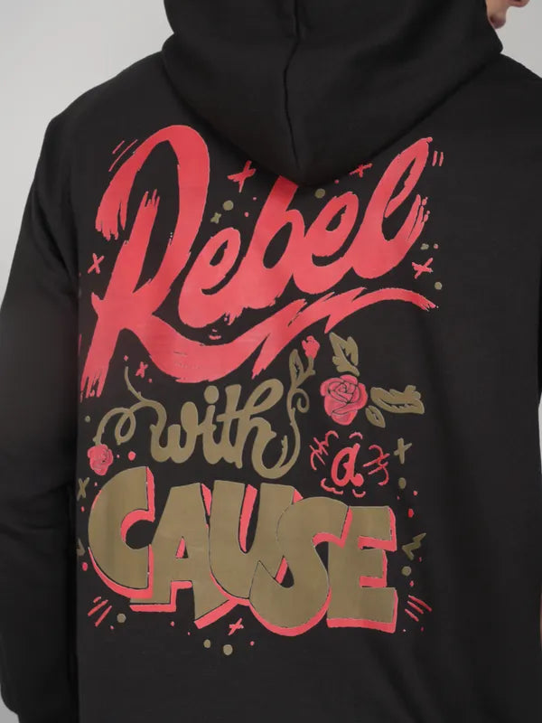 Rebel With A Cause Hoodie – Black